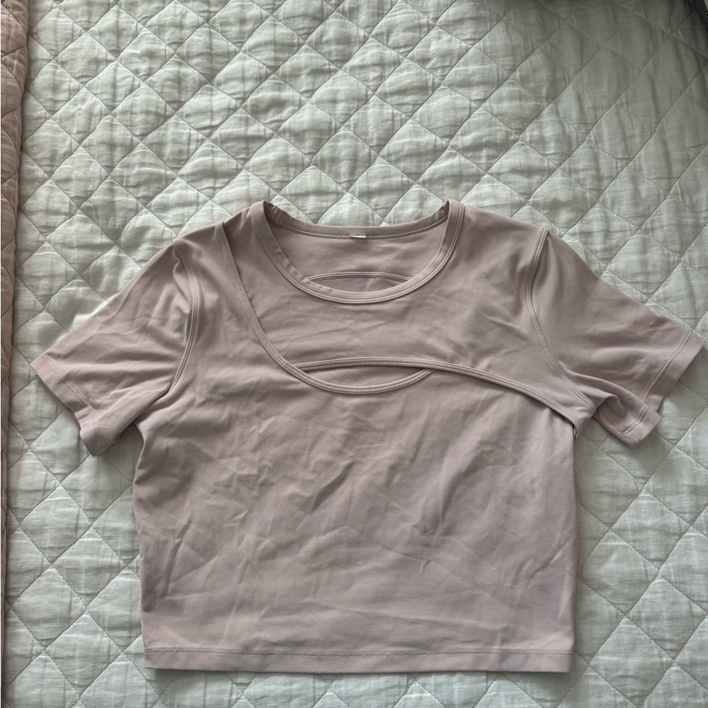 Lululemon Pink Keyhole Crop Top